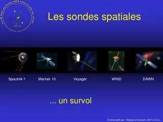les sondes spatiales