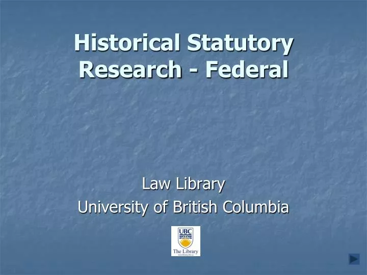 historical statutory research federal