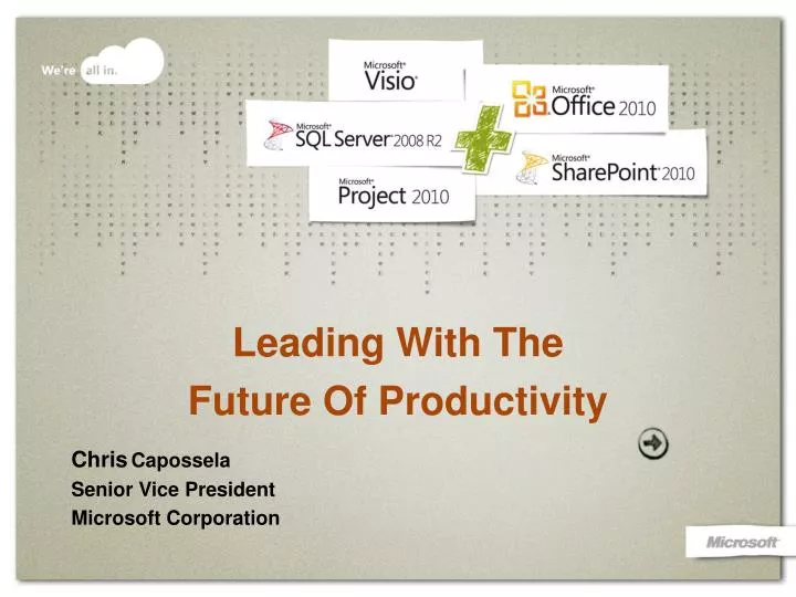 leading with the future of productivity