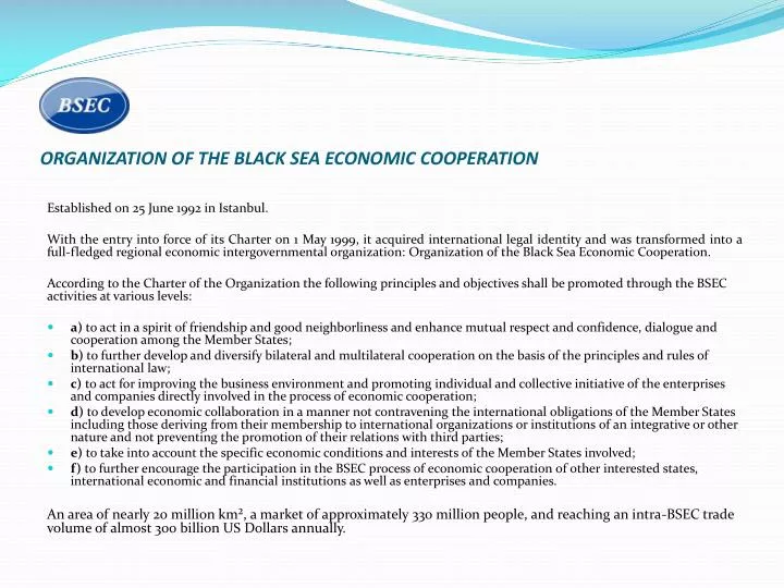 organization of the black sea economic cooperation