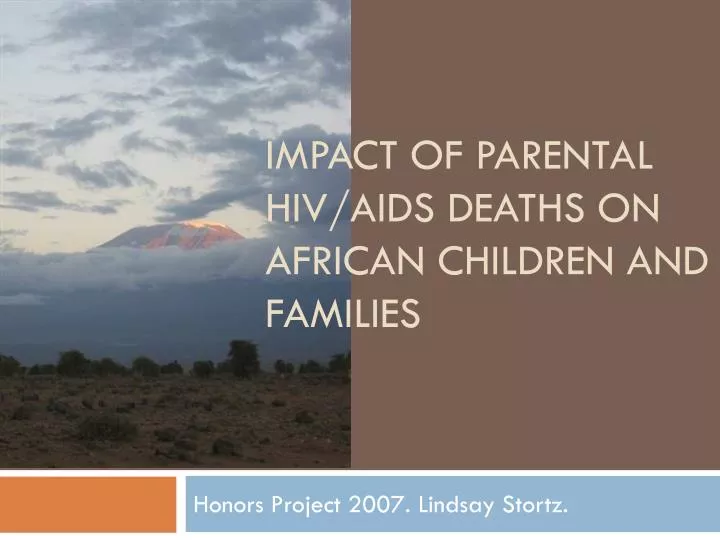 impact of parental hiv aids deaths on african children and families