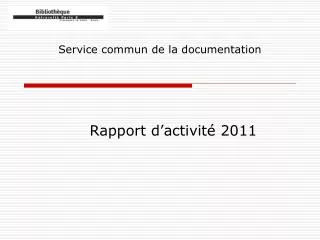 service commun de la documentation