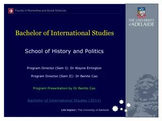 Bachelor of International Studies