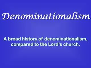 Denominationalism