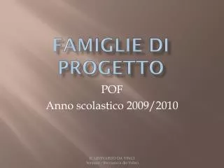 famiglie di progetto