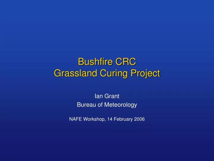bushfire crc grassland curing project