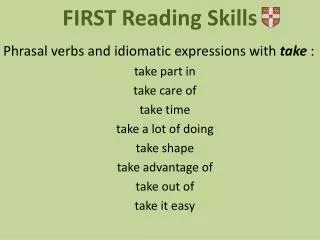 FIRST Reading Skills