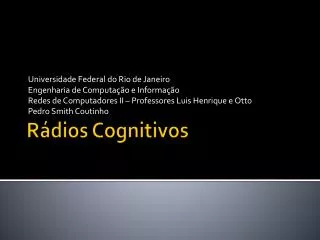 r dios cognitivos