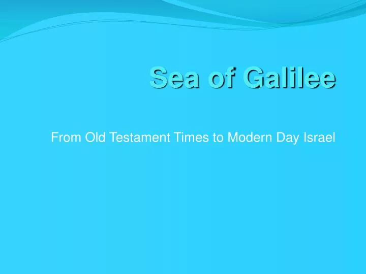 sea of galilee