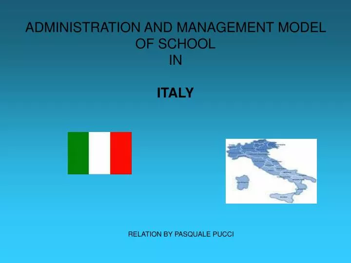 administration and management model of school in italy