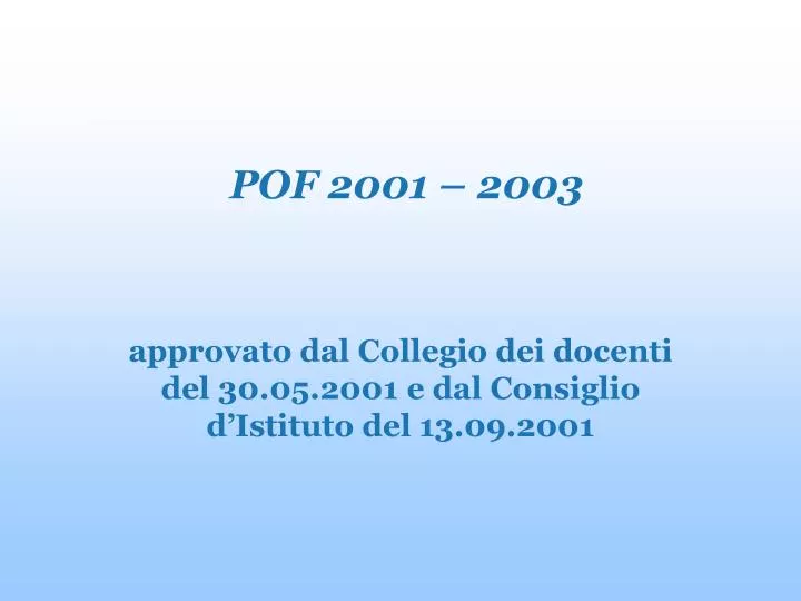 pof 2001 2003