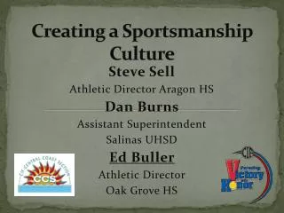 Creating a Sportsmanship Culture
