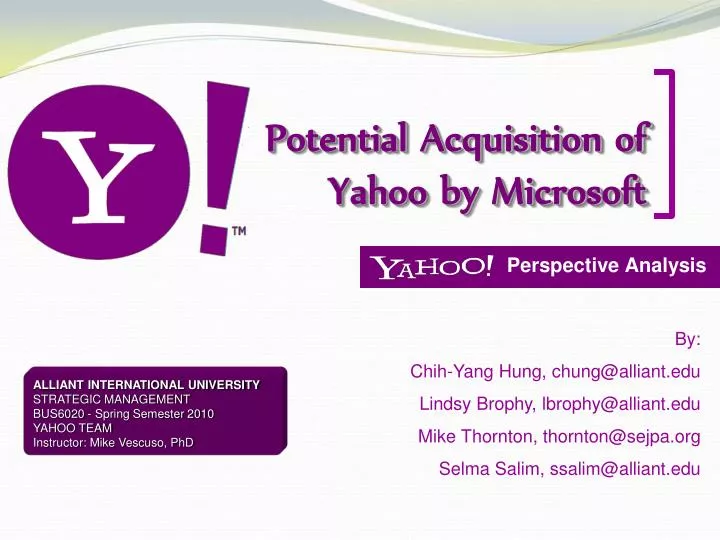 potential acquisition of yahoo by microsoft