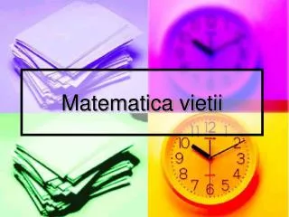 matematica vietii