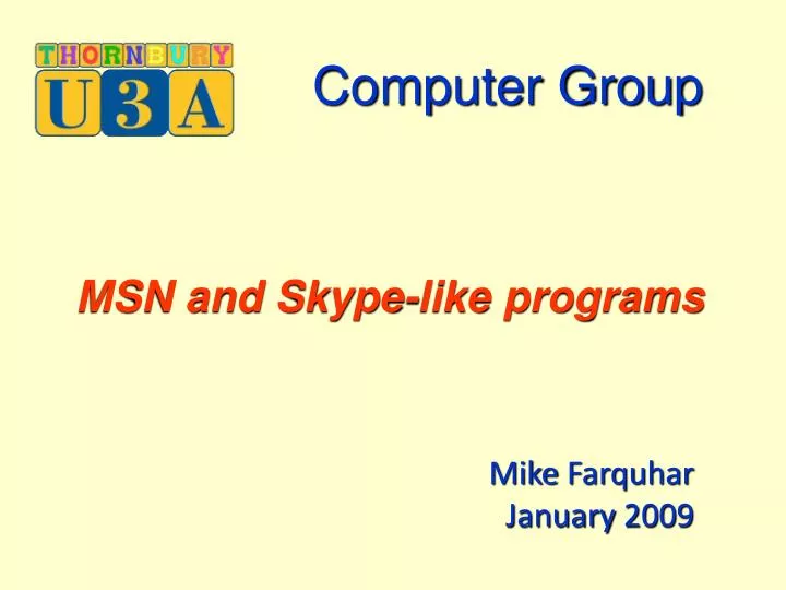 mike farquhar january 2009