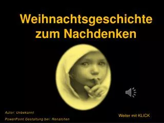 weihnachtsgeschichte zum nachdenken