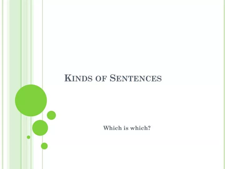 kinds of sentences