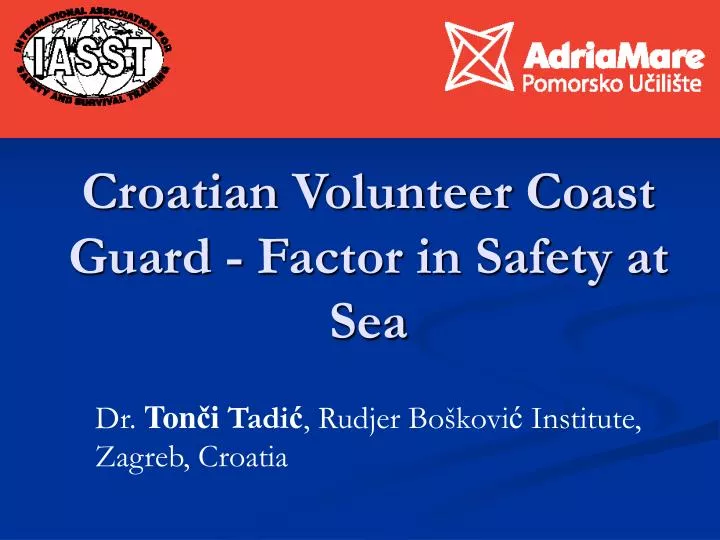 croatian volunteer coast guard factor in safety at sea