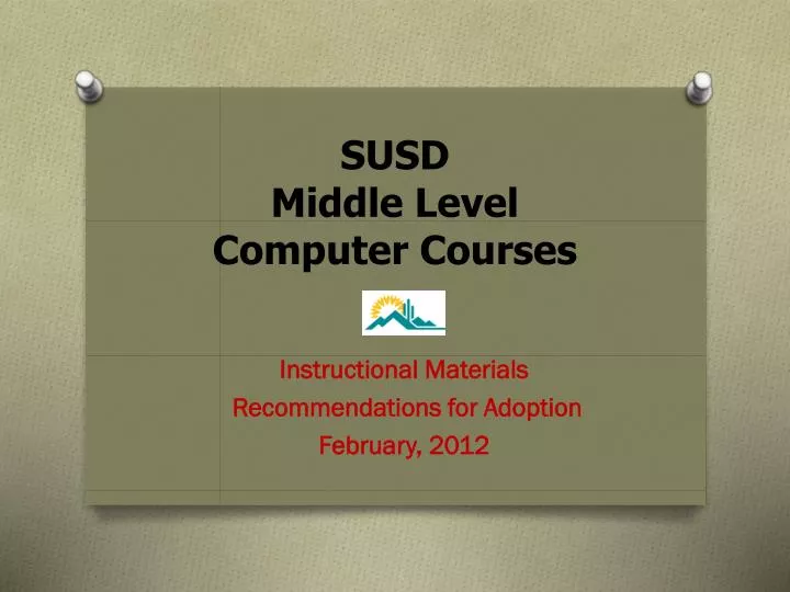 susd middle level computer courses