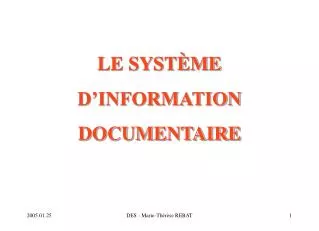 le syst me d information documentaire