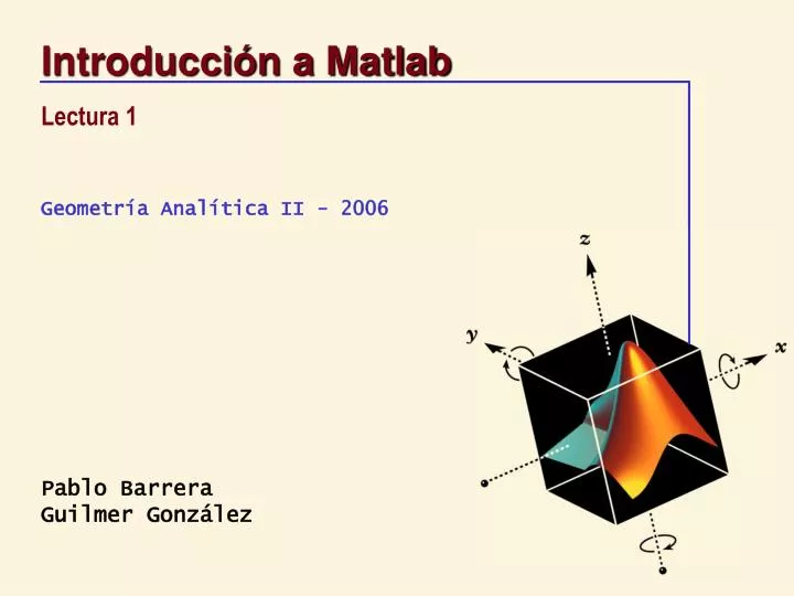 introducci n a matlab