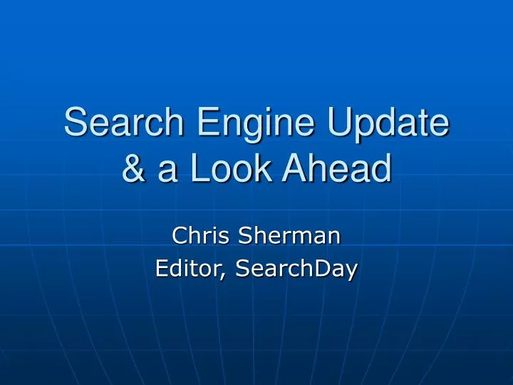 search engine update a look ahead