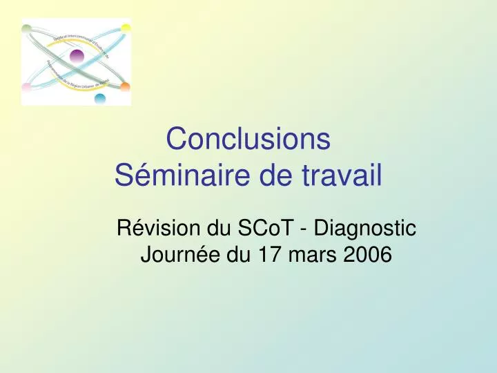 conclusions s minaire de travail