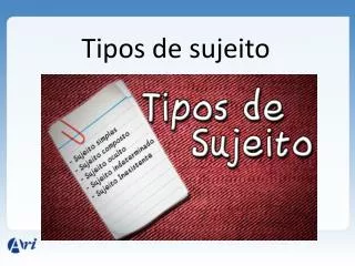 tipos de sujeito