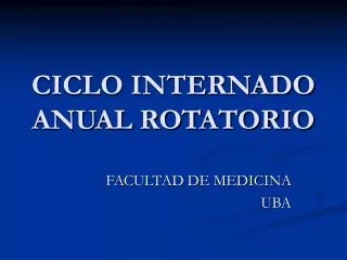 ciclo internado anual rotatorio