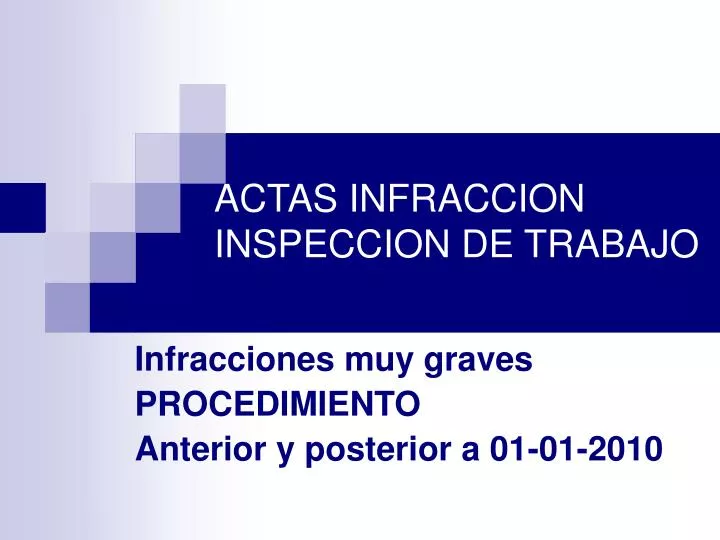 actas infraccion inspeccion de trabajo