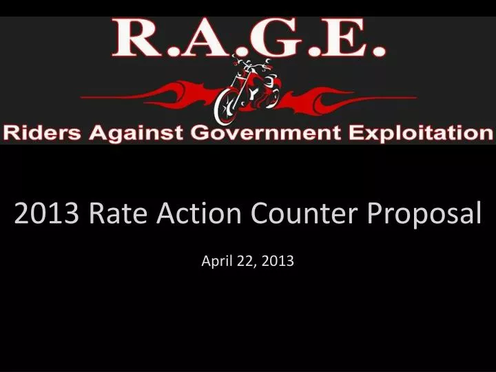 2013 rate action counter proposal