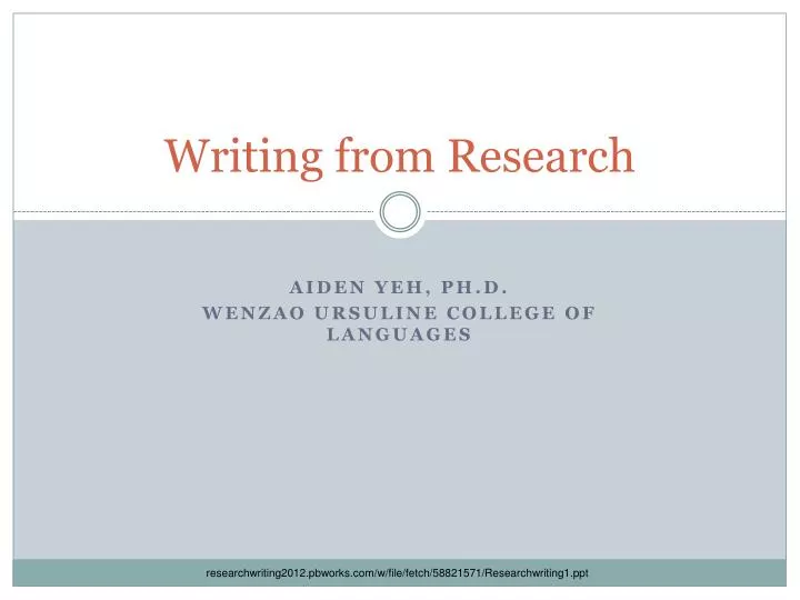writing from research