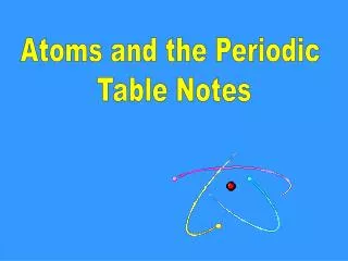 Atoms and the Periodic Table Notes