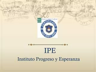 ipe instituto progreso y esperanza