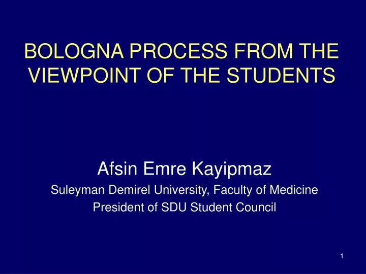 bologna process from the viewpoint of the students