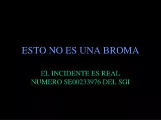 esto no es una broma