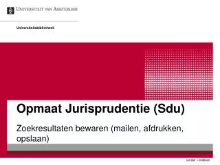 opmaat jurisprudentie sdu
