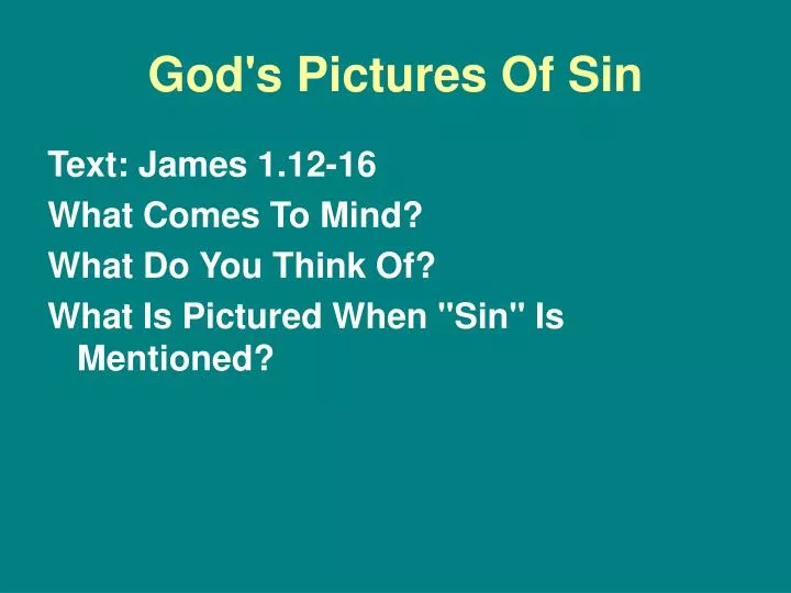 god s pictures of sin