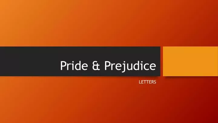 pride prejudice