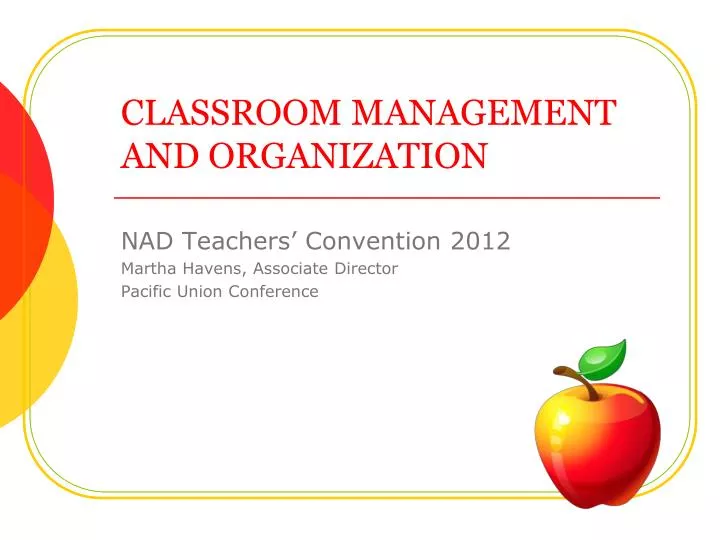classroom management and organization