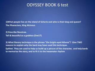 ODYSSEY BOOK 6 test