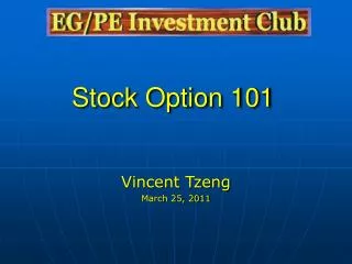 Stock Option 101