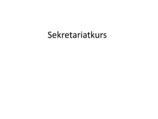 sekretariatkurs