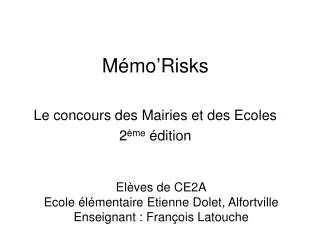 m mo risks