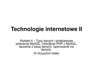 technologie internetowe ii