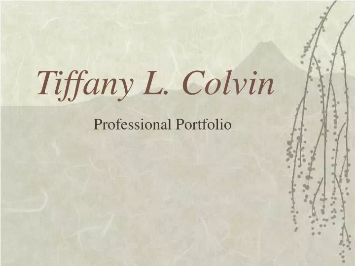 tiffany l colvin