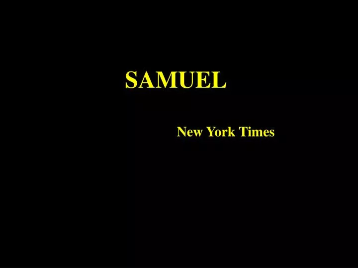 samuel new york times
