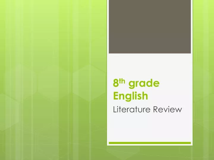 8 th grade english