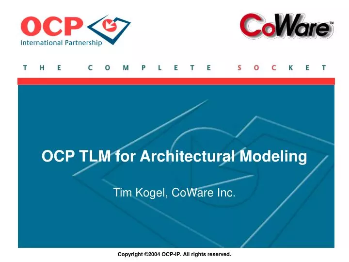ocp tlm for architectural modeling