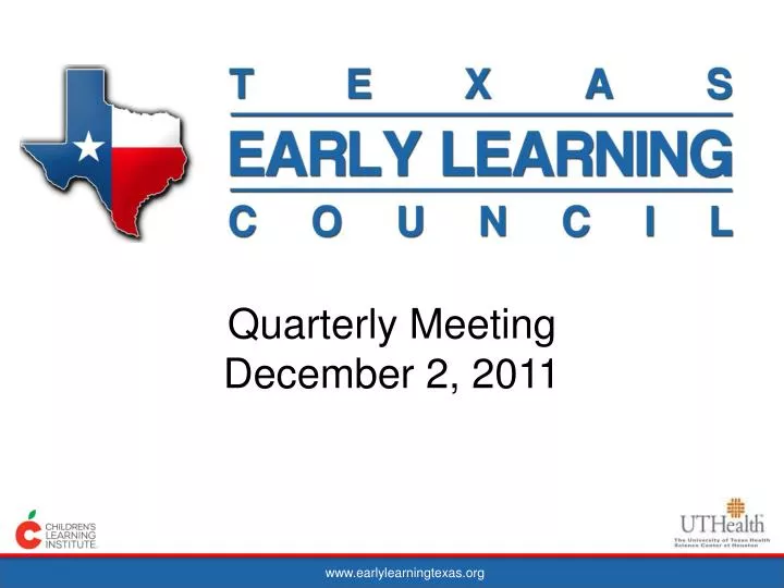 quarterly meeting december 2 2011